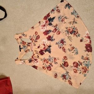 Pink Floral Medium Tank Top